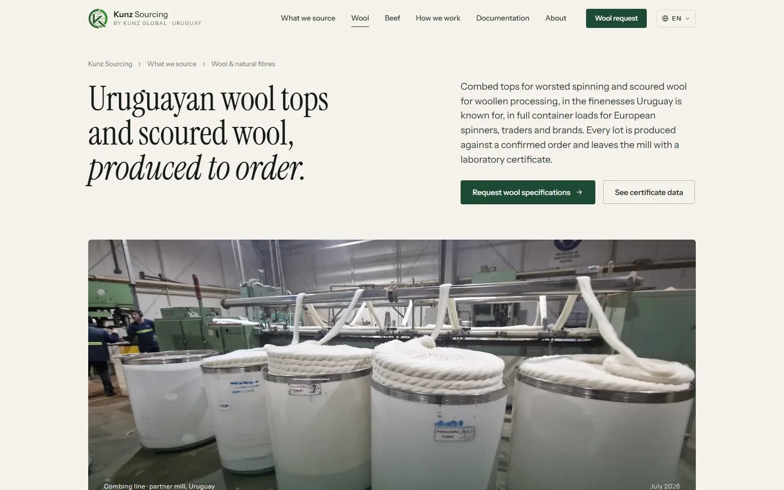 Kunz Sourcing — Product areas, specifications and a clear path to an inquiry.